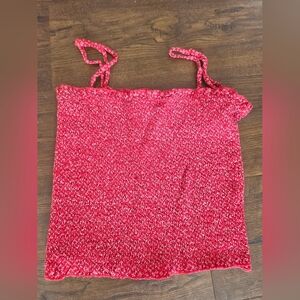 John Galt Red floral tank top with adjustable straps so 26/XS #floral #summer